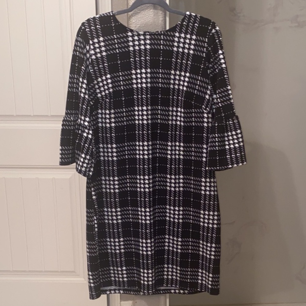 Black and White Plaid Dress
